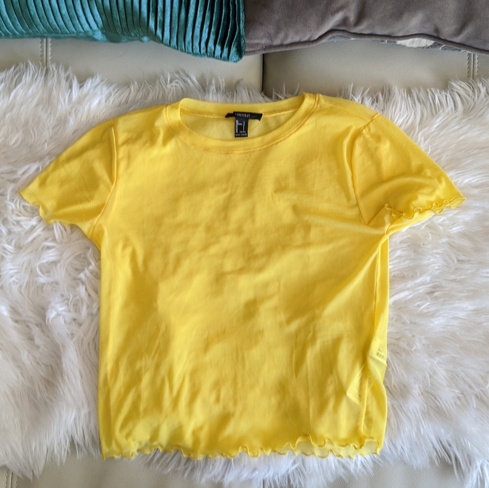 Yellow Mesh Top 🌻